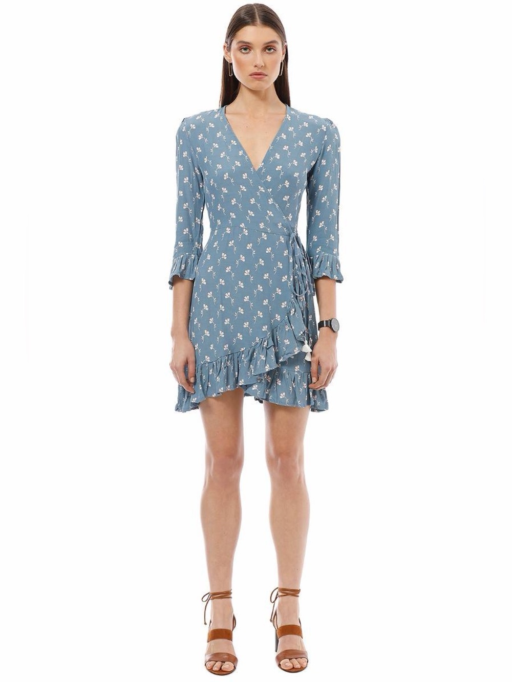 Faithfull The Brand Floral Carmel Dress Size 4